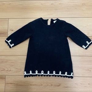 Hanna Andersson - Black and White Dress - 100% Combed Cotton - Size 60 (3-6 mos)